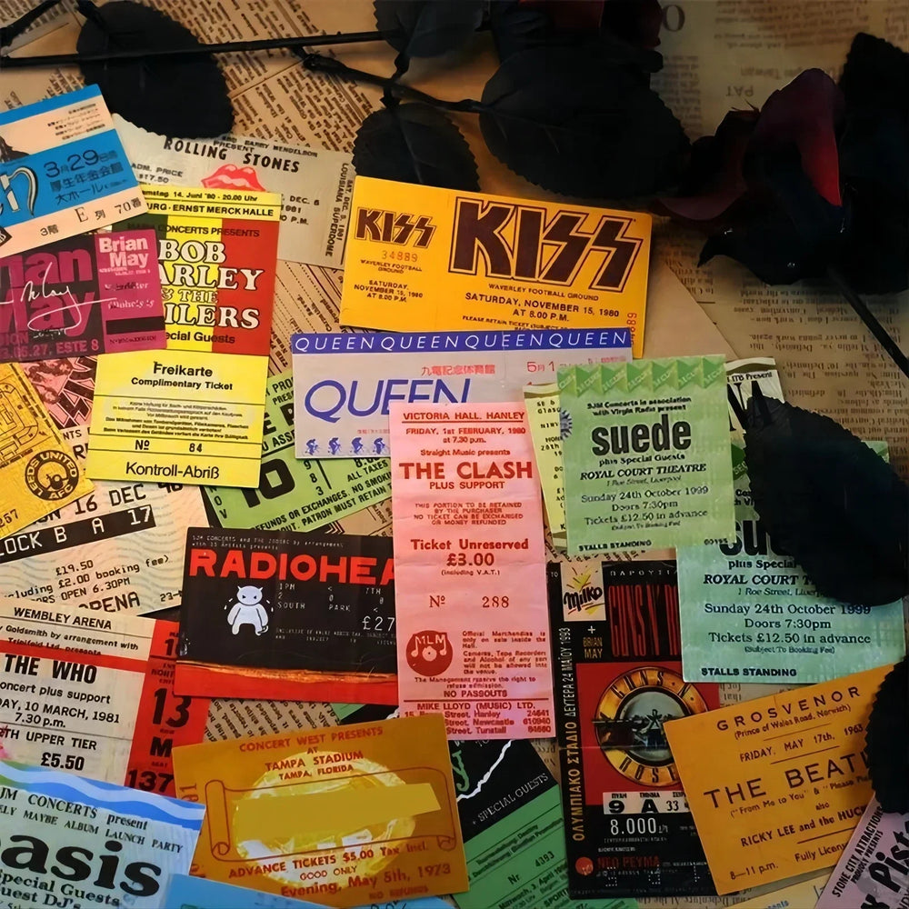 Rock Music Concert Ticket Sticker Packs (ONLINE ORDER ONLY)