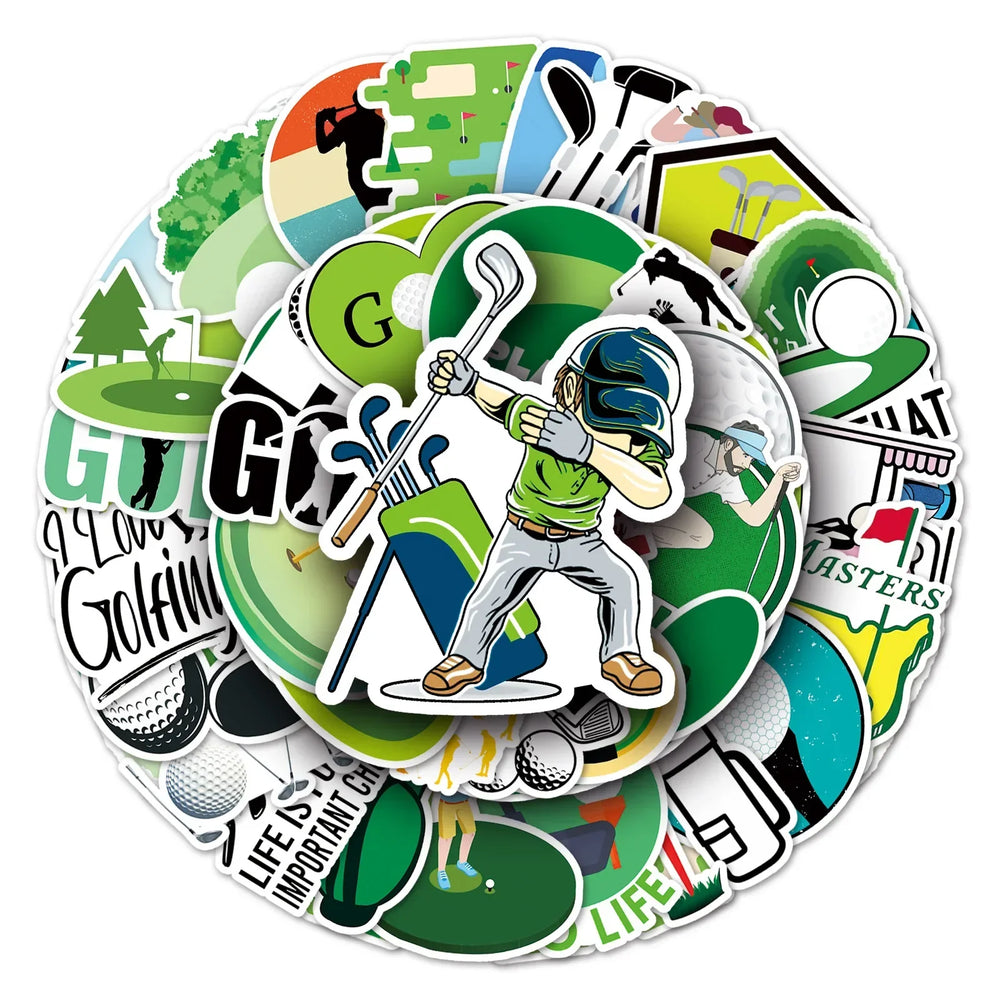 Cartoon Golf Stickers Pack: Kids Toy Gift, DIY Laptop Suitcase Car Phone Decals Wholesale (Online Order Only)