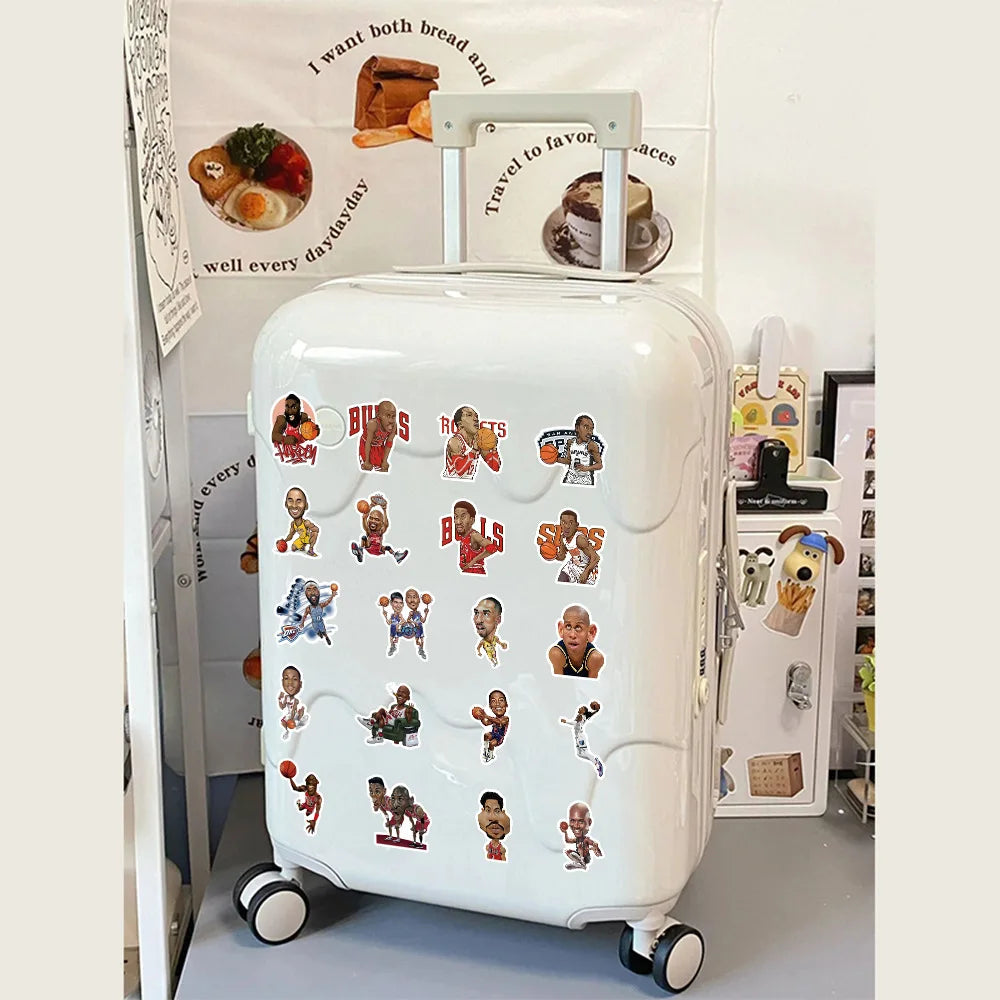 10/30/50PCS New Basketball Star Sticker Cartoon Graffiti iPad Helmet Car Water Cup Guitar DIY Scrapbook Toy Decoration Wholesale (Online Order Only)