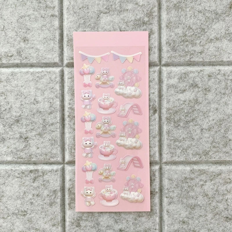 Cute Star Moon Rose Series Laser Stickers Hand Account Idol Card DIY Material Decorative Sticker Personalized Korean Stationery (ONLINE ORDER ONLY)
