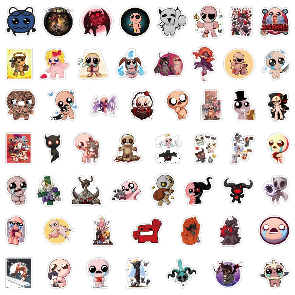 10/30/50PCS The Binding of Isaac Stickers Adventure Game Sticker Scrapbook Luggage Laptop Guitar Car Bike Skateboard Decals Toy (ONLINE ORDER ONLY)