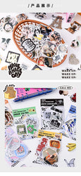 50pcs/lot Korean ins Scrapbook Stickers Life Projector Series Art Craft Sticker Decorative Diary Planner Cute Stationery Sticker (ONLINE ORDER ONLY)