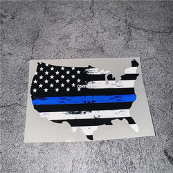 Car Styling Stickers America Police Flag USA Map Decal Auto Motorbike Helmet Applique Vinyl Tape Window Tape (ONLINE ORDER ONLY)
