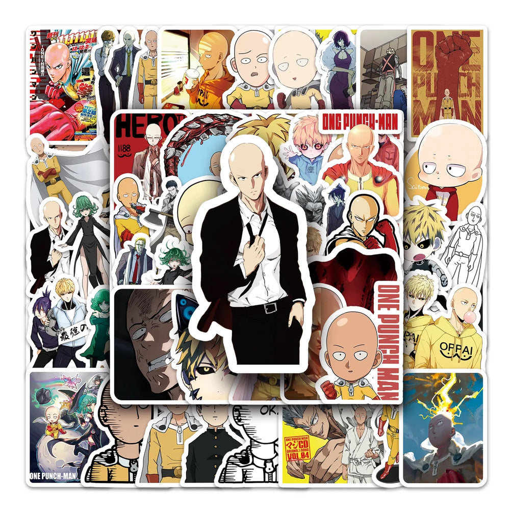 MINISO One Punch Cartoon Waterproof Vinyl Stickers (57 Pcs) (ONLINE ORDER ONLY)