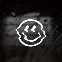 Smiling Face Stickers，Brighten Up Your Car with a cute & funny Cartoon Twisted Smiling Face Sticker! (ONLINE ORDER ONLY)