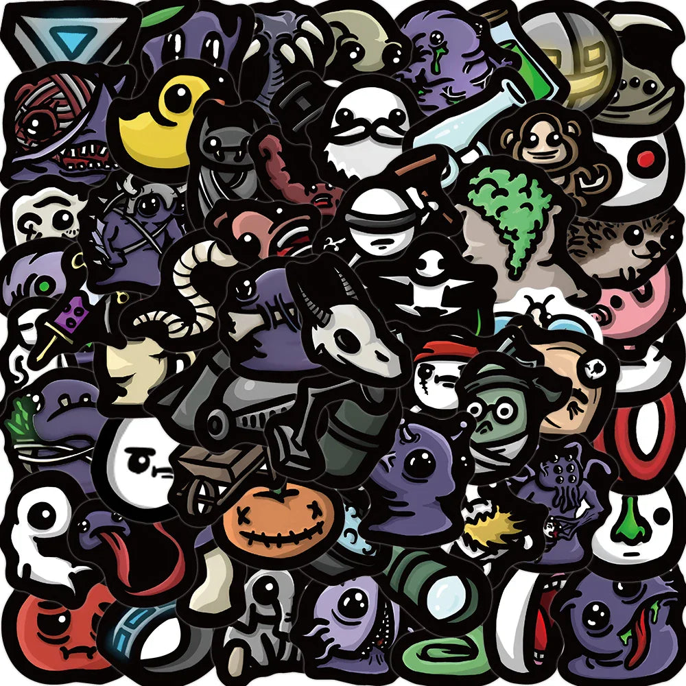 63pcs Brotato Game Desk Stickers Cartoon For Laptop Phone Guitar Luggage Waterproof Graffiti Vinyl Decals Kids Toys (ONLINE ORDER ONLY)