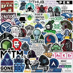 10/30/50PCS Hacker Programming Stickers Graffiti DIY Laptop Phone Skateboard Bike Fridge Suitcase Waterproof Kids Sticker Decals (Online Order Only)