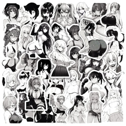 Anime Hentai Waifu Stickers Pack - Waterproof for Skateboard, Laptop, Phone, Car, Guitar (ONLINE ORDER ONLY)