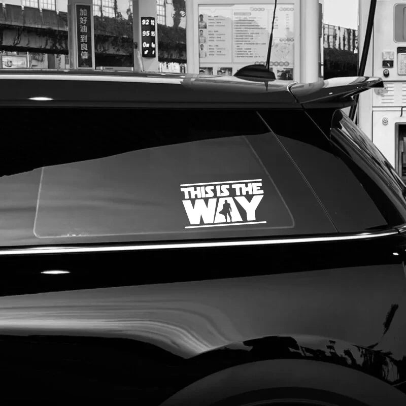 "THIS IS THE WAY"Stickers,Elevate Your Car's Look with this Creative Fun Car Sticker! (ONLINE ORDER ONLY)