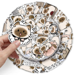 10/30/50PCS Siamese Cat Stickers Cute Cat Graffiti Animal Cartoon Sticker Fridge Luggage Laptop Phone Guitar Car Bike Decals Toy (Online Order Only)