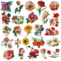 10/50Pcs Cartoon Flower Plants Stickers Laptop Skateboard Decoration Styling Vinyl Decals DIY scrapbooking album Sticker (ONLINE ORDER ONLY)