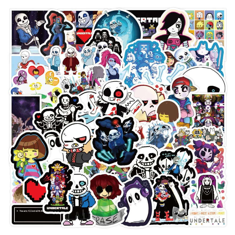 Undertale Stickers Pack for Luggage, Skateboard, Motorcycle, Computer, Kids' Toys Decals (ONLINE ORDER ONLY)
