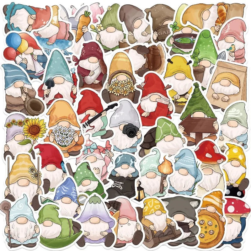 50pcs Dwarf Graffiti Stickers for Suitcase, Water Cup, Phone, Car, Laptop, Scooter, Refrigerator (Online Order Only)