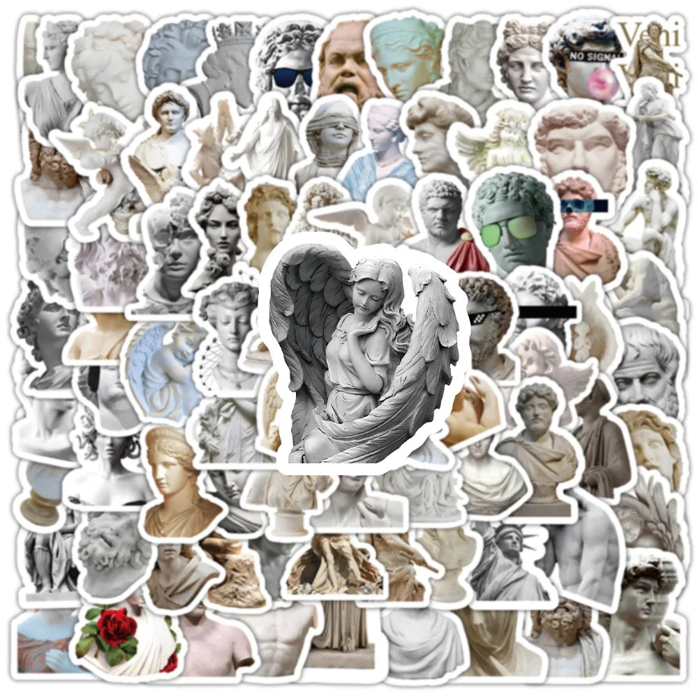 10/30/50/100PCS David Angel Art Statuary Stickers Decals Decoration DIY Waterproof Phone Laptop Fridge Guitar Car Sticker Toys (ONLINE ORDER ONLY)