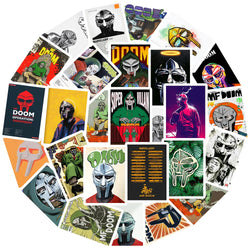 25PCS Hip Hop Rapper Mf Doom Stickers Singer Fan Gift DIY Decoration Phone Cup Luggage Scrapbook Laptop Helment Guitar Toy Decal (Online Order Only)