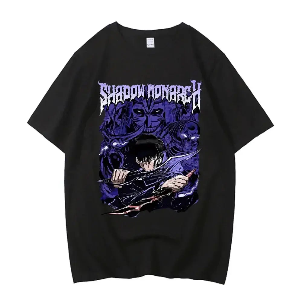 Solo Leveling T Shirt Sung Jinwoo Harajuku Graphic Tee (ONLINE ORDER ONLY)