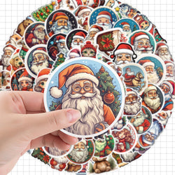 10/30/50/100pcs Kawaii Retro Christmas Stickers Decals Laptop Skateboard Phone Suitcase Fridge Decoration Sticker for Kids Toys (ONLINE ORDER ONLY)