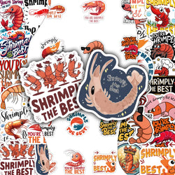 10/30/53PCS Lobster Graffiti Stickers Funny Animal Cartoon Sticker Lobster Meme DIY Fridge Luggage Laptop Phone Guitar Car Bike (ONLINE ORDER ONLY)