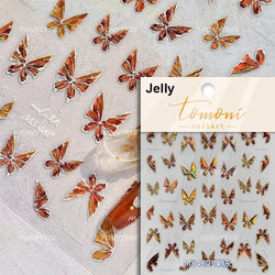 Steam Punk Butterfly Gear Green Star Gold Stamping Self Adhesive Nail Art Decoration Stickers Illusion Polarized Manicure Decals (ONLINE ORDER ONLY)
