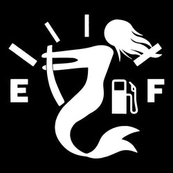 Mermaid Empty Full Gas Gauge Sticker for Car Fuel Tank Cap Door Decoration Automotive Supplies Outdoor Stickers Pvc Vinyl Decals (ONLINE ORDER ONLY)