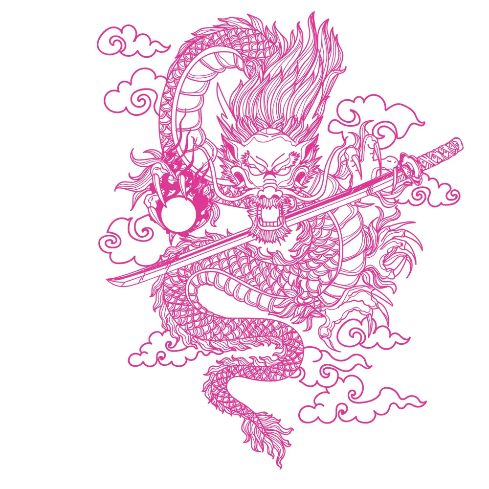 Japane Anime Detachment Car Sticker For Katana And Black Dragon Decoration Movement Style Die Cutting Waterproof PVC Vinyl Decal (ONLINE ORDER ONLY)