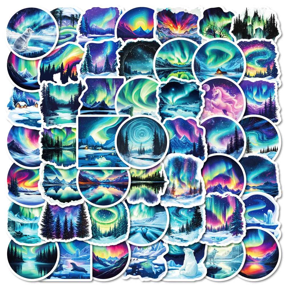 50pcs Starry Sky Universe Stickers for Helmet, Wall, Desktop Decoration (Online Order Only)