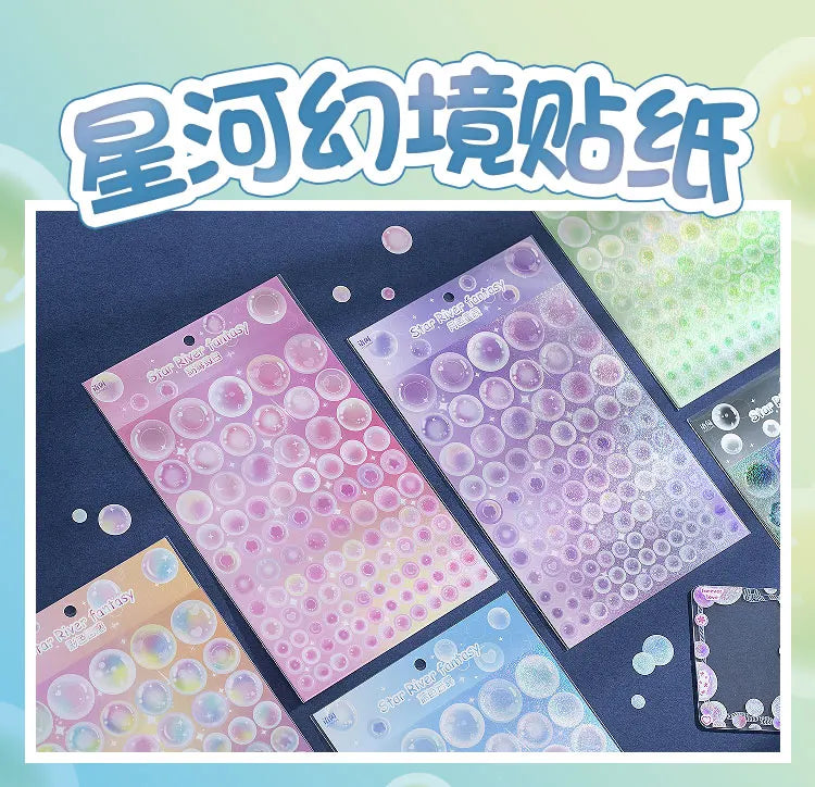 1pcs Cute Colorful Bubble Series Stickers Ins Basis Dot Laser Decoration Sticker Diary Scrapbooking DIY Album Kawaii Stationery (ONLINE ORDER ONLY)