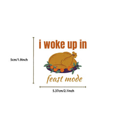 50pcs Cartoon Thanksgiving Day Sticker Funny Pumpkin Turkey Autumn Maple Leaf Graffiti Decals DIY Laptop Luggage Skateboard (Online Order Only)