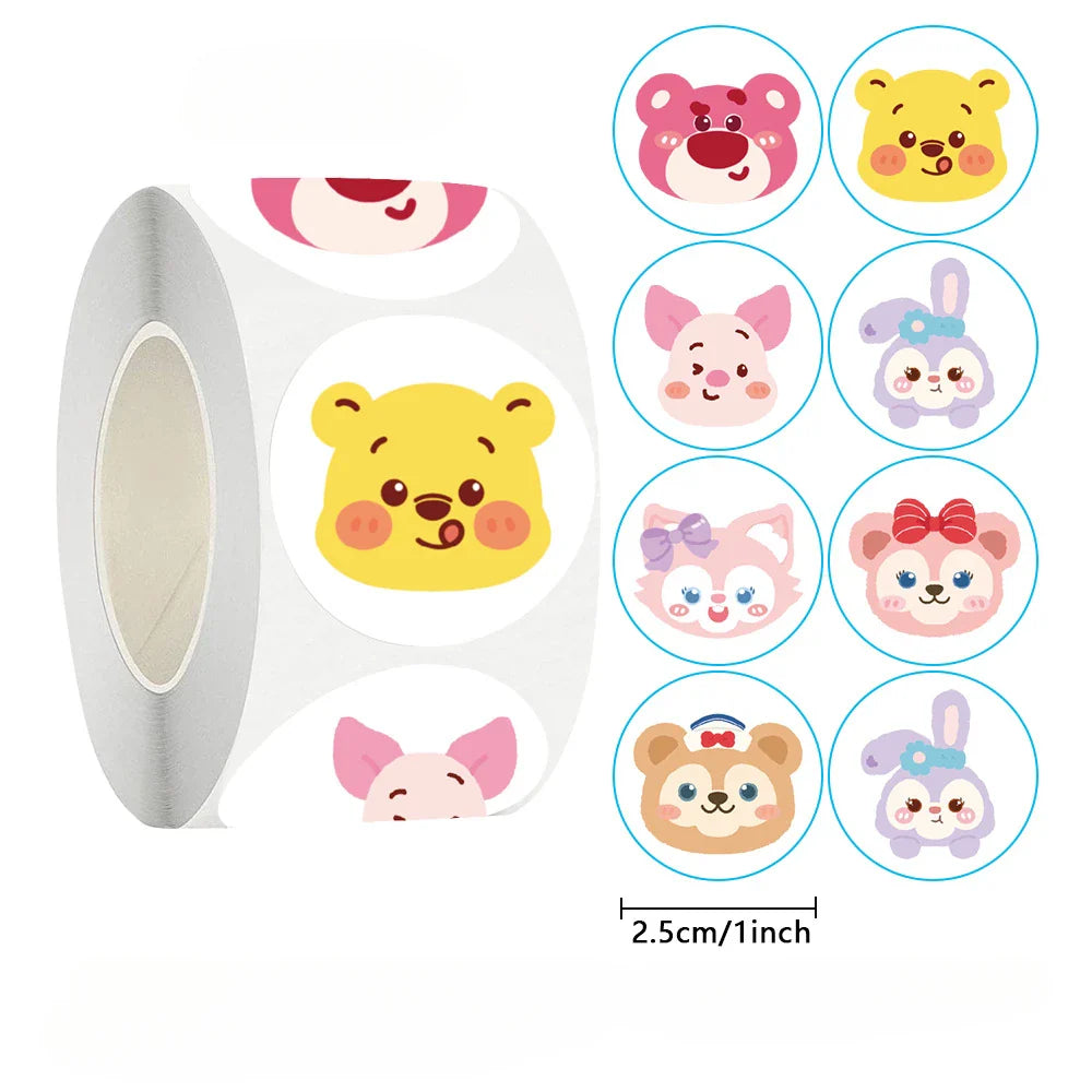 500Pcs Animal Cute Sticker for Kids Animals Face Reward Sticker for Classroom Teacher Supplies Motivational Scrapbooking (ONLINE ORDER ONLY)