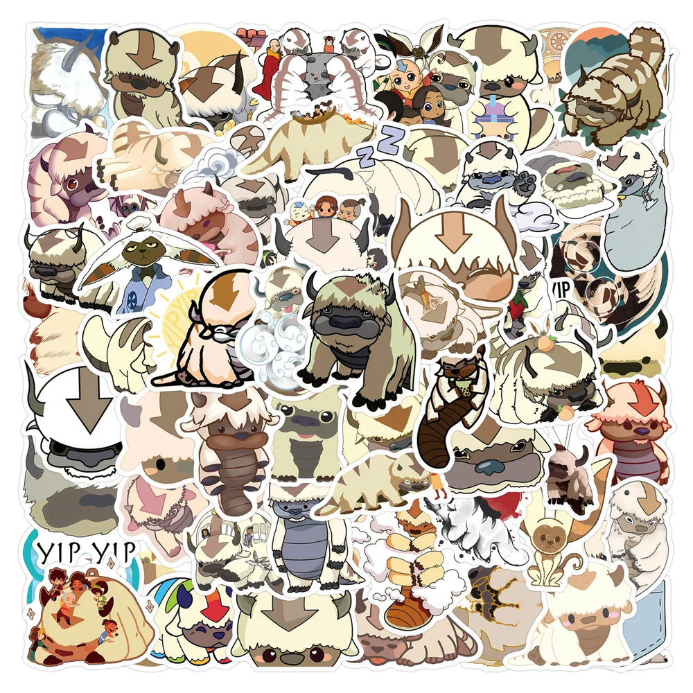 10/30/50/110PCS Avatar:The Last Airbender Stickers Cute Appa Graffiti Cartoon Animal Sticker Laptop Guitar Car Bike Decals Toy (ONLINE ORDER ONLY)