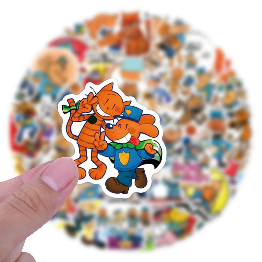 10/30/55PCS Dog Man Stickers Cartoon Comics Sticker Funny Kids Toys Luggage Laptop Phone Guitar Car Bike Skateboard Decals Toy (ONLINE ORDER ONLY)