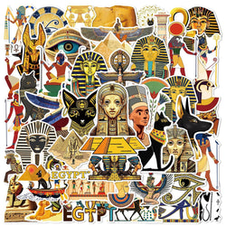 Ancient Egypt Pharaoh Pyramid Stickers Pack - Laptop, Motorcycle, Skateboard, Phone (Online Order Only)