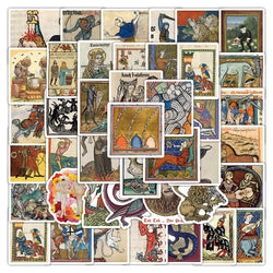 Retro Medieval Art Sticker Set - Phone Laptop Luggage Skateboard Decals (Online Order Only)