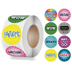 50-500pcs Reward Stickers Roll Kids Sticker Scrapbooking Star 25mm 3D Cartoon Multicolor Funny Toys For Children Stickers (Online Order Only)