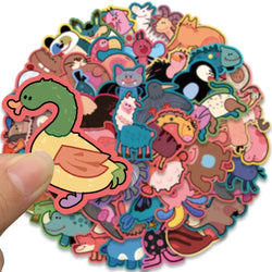 10/30/50PCS Cute Cartoon Animal Stickers Toys Funny Zoo Decals For Kids DIY Notebook Luggage Phone Laptop Car Waterproof Sticker (ONLINE ORDER ONLY)