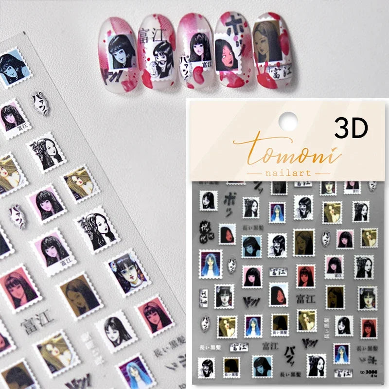 Hot Stamping Colourful Sunflower Starry Night Impressionism Embossment Adhesive Nail Art Sticker Shiny Rhinestone Manicure Decal (Online Order Only)