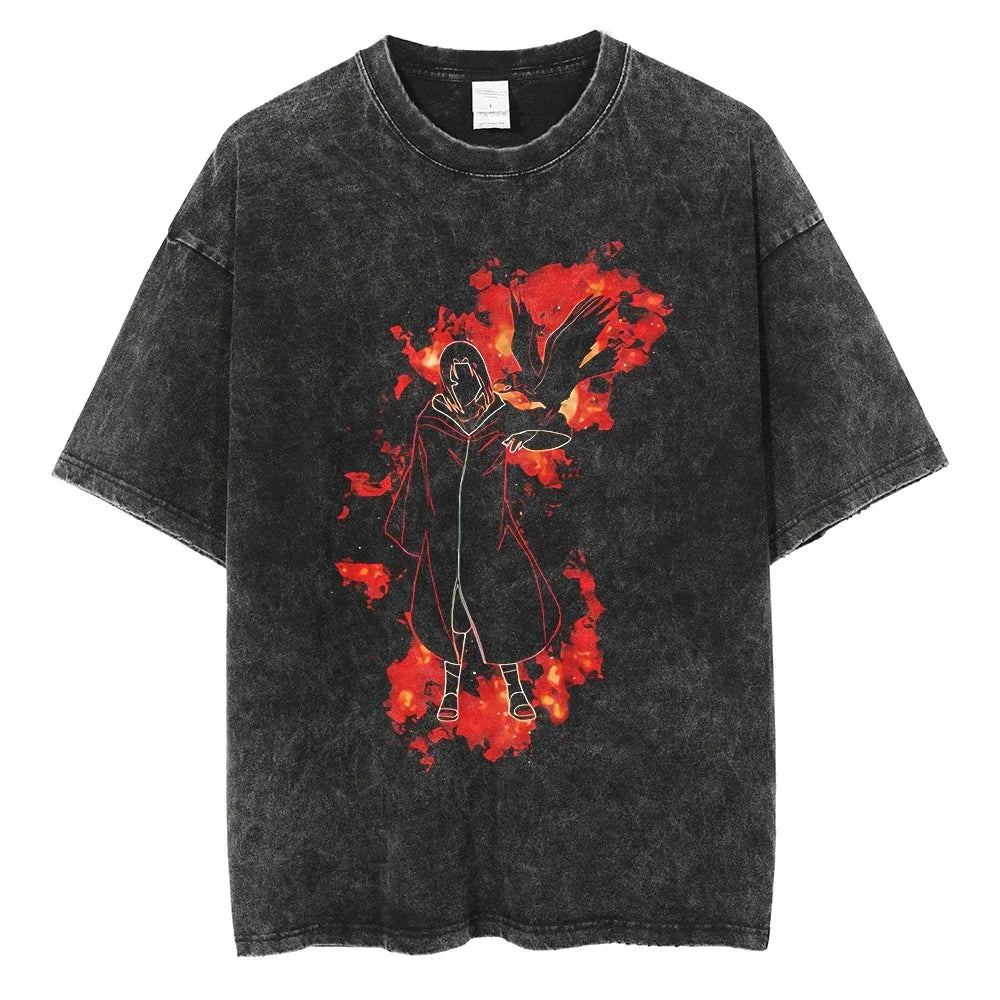 Naruto Rock Lee Streetwear T Shirt Vintage Washed Black (ONLINE ORDER ONLY)