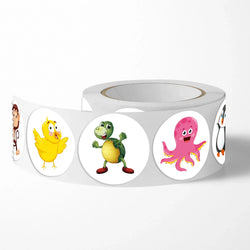 100-500pcs Cartoon Animals Stickers Cute Reward Sticker For Kids Gift Decoration Envelope Sealing Labels Stationery Stickers (ONLINE ORDER ONLY)