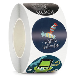 100-500Pcs Halloween Stickers Round party gift decoration sticker Handmade Envelope Sealing Label Stickers Stationery Sticker (Online Order Only)