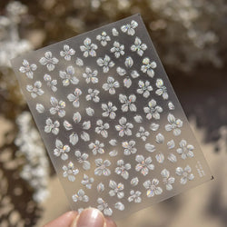 Vigour Crystal Flower Peach Blossom Garden Springtime Petal Self Adhesive Nail Art Stickers Chic Jelly Rhinestone Manicure Decal (ONLINE ORDER ONLY)