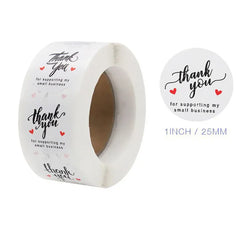 100-500PCS Thank You Stickers for Business New Merci Package Home Made Sticker Rolling Packaging Stickers Small Roll Labels (ONLINE ORDER ONLY)