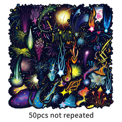 Colorful Cartoon Fireworks Stickers PVC Waterproof Skateboard Notebook Graffiti (Online Order Only)