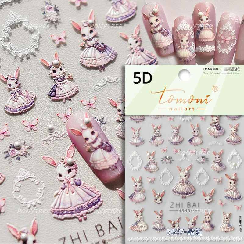 Retro Lace Corset Laced Bodice Wrap Top British Classical Dress Bowknot Rose Star Key Adhesive Nail Art Sticker Manicure Decals (ONLINE ORDER ONLY)