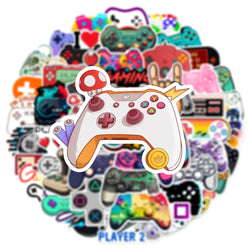 10/30/50pcs Vintage Cool Gamepad Video Game Graffiti Stickers Cartoon Decals Skateboard Laptop Motorcycle Car Waterproof Sticker (Online Order Only)