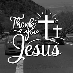 Jesus Car Stickers Christian God Car Body Bumper Vinyl Decal Car Accessories,,For Cars, Trucks, Walls, Laptops, Windows, (ONLINE ORDER ONLY)