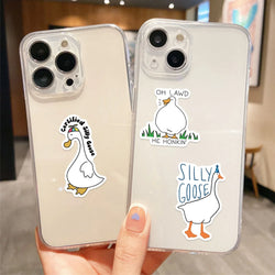 50PCS Cartoon Cute Silly Goose Sticker Decals Toys For Phone Laptop Luggage Skateboard Guitar DIY Graffiti Aesthetic Stickers (ONLINE ORDER ONLY)
