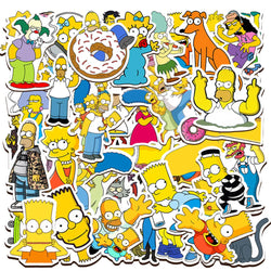 10/30/50pcs Kawaii Simpson Family Stickers Cartoon Anime Decals DIY Motorcycle Laptop Phone Car Waterproof Sticker Kids Toys (ONLINE ORDER ONLY)