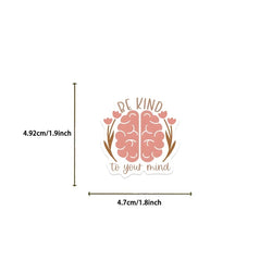 50PCS Boho Mental Health PVC Sticker Aesthetic DIY Children's Decoration Scrapbooking Stationery Hand Accounting Tool Supplies (ONLINE ORDER ONLY)