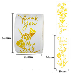 120pcs Rectangle Gold Foil Stickers Thank You For Small Business Gift Seal Labels Shipping Stickers For Decoration Envelope (ONLINE ORDER ONLY)