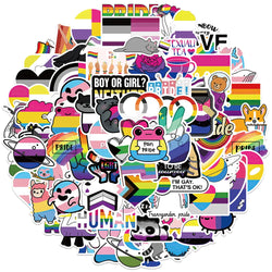 LGBT Pride Stickers: Nonbinary, Pansexual, Transgender, Bisexual, Asexual - 10/30/50/100PCS (ONLINE ORDER ONLY)